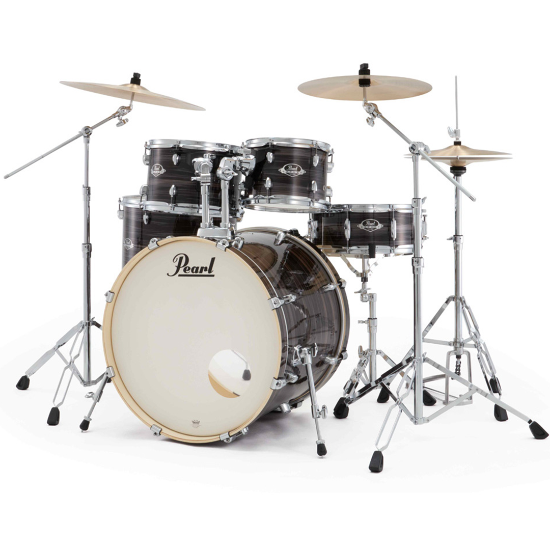 Pearl Export Plus 5-Piece Fusion Plus Drum Kit with Cymbal Pack in Metallic Amethyst Twist