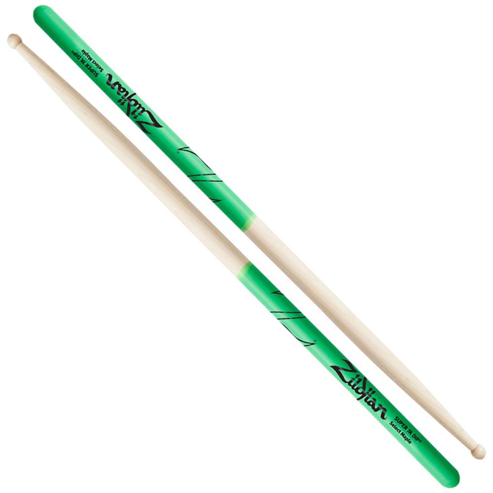 Zildjian Super 7A Maple Green Dip Drumsticks