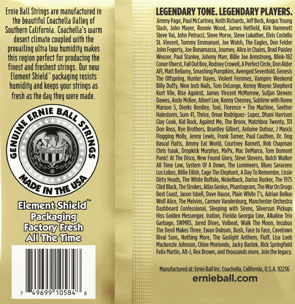 Ernie Ball Earthwood Custom Medium 80/20 Bronze Acoustic Guitar Strings 12.5-56 Gauge