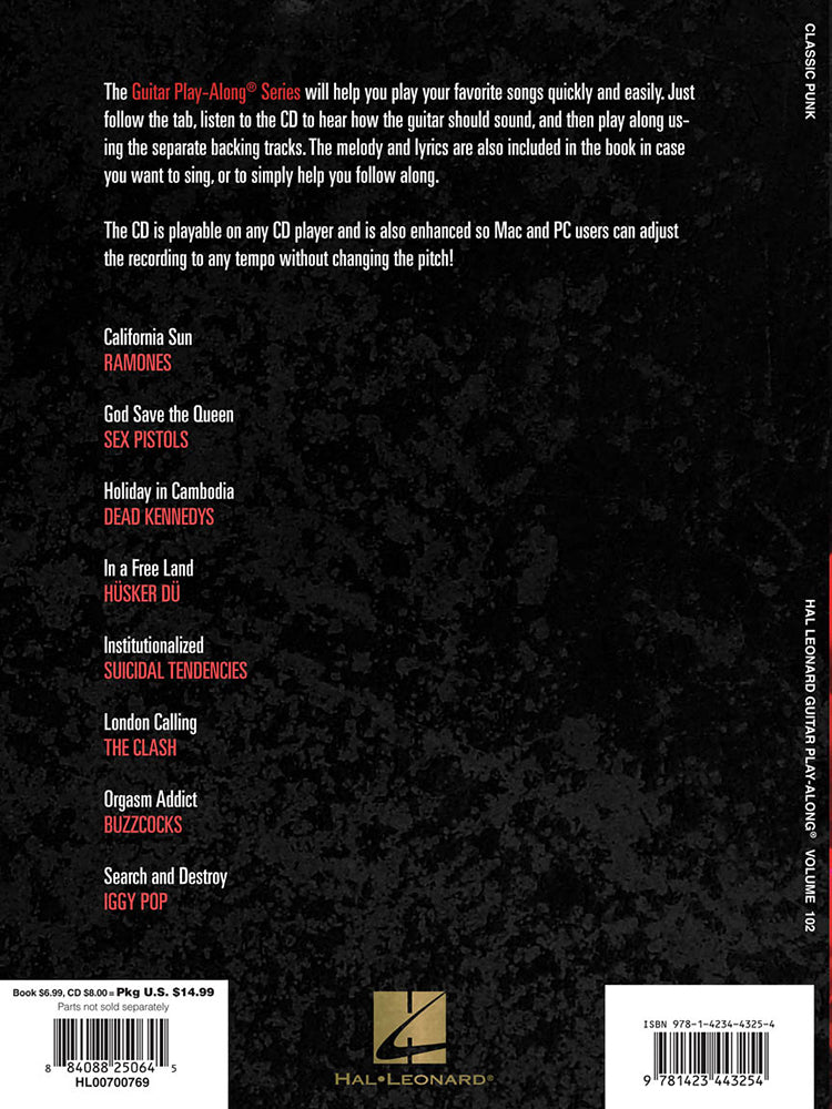 Classic Punk Guitar Playalong Volume 102 BK/CD