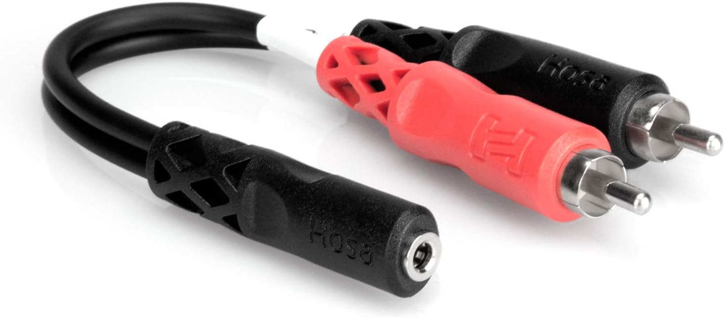 Hosa YMR197 3.5 mm TRSF to Dual RCA Stereo Breakout Cable