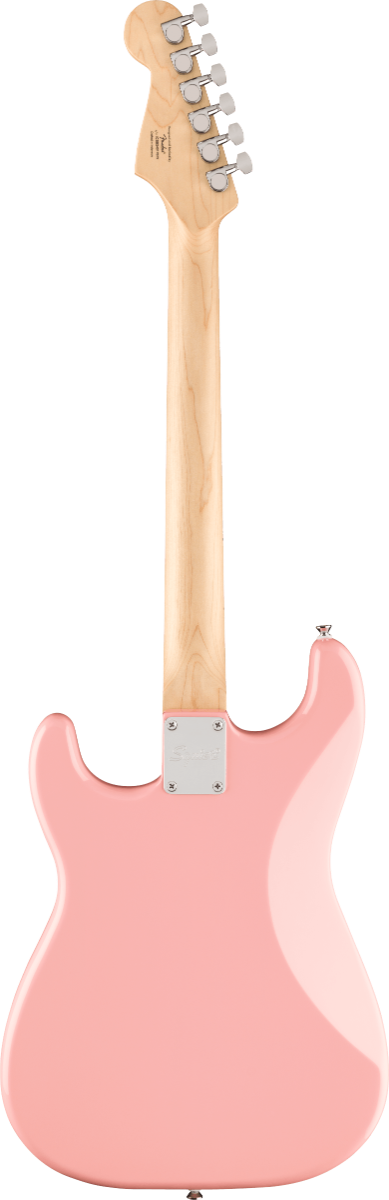 Squier FSR Squier Sonic Stratocaster HT, Maple Fingerboard, White Pickguard in Shell Pink