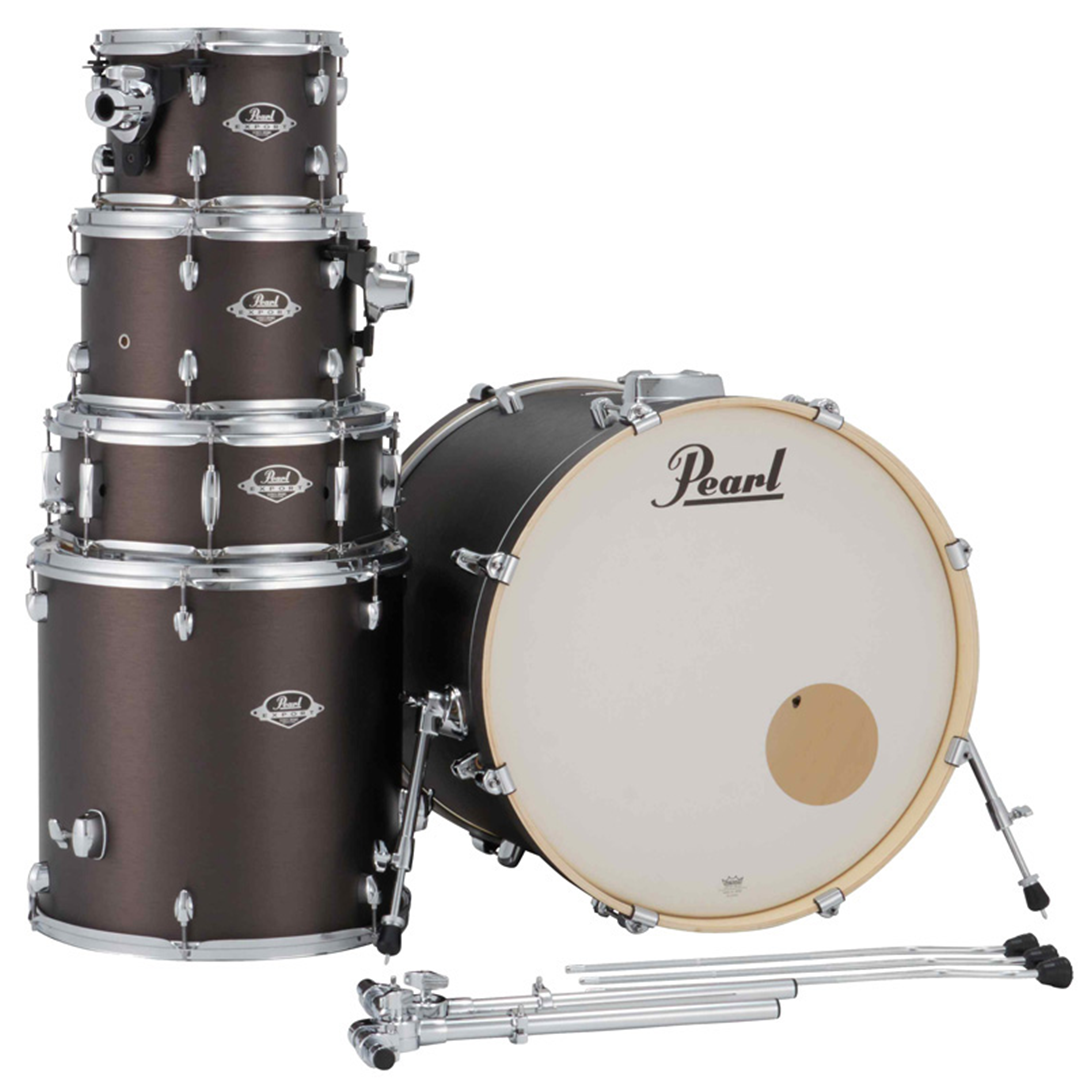 Pearl Export Plus 5-Piece Fusion Plus Drum Kit with Cymbal Pack in Brushed Bronze