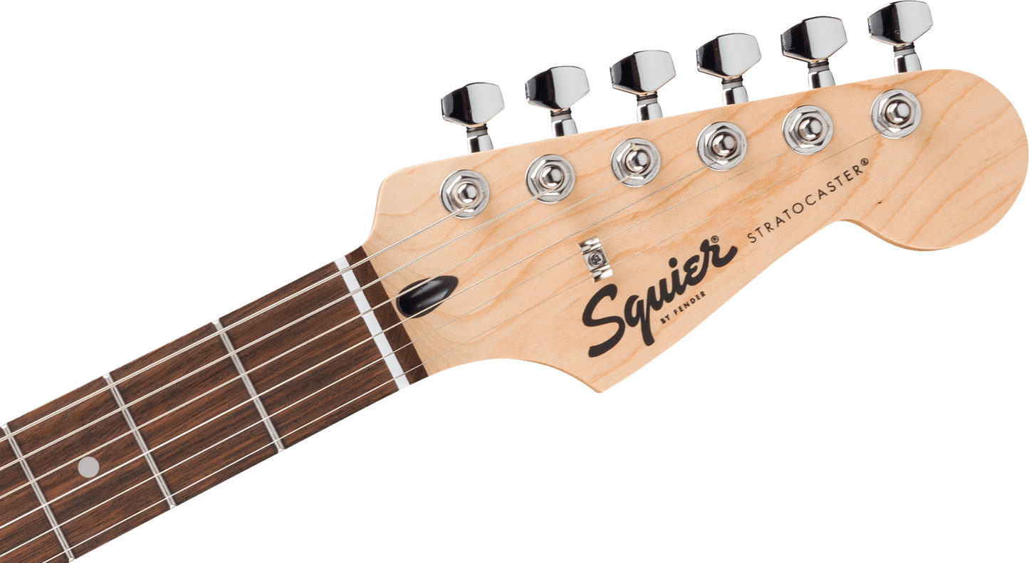 Squier FSR Squier Sonic Stratocaster, Laurel Fingerboard, White Pickguard in Fiesta Red