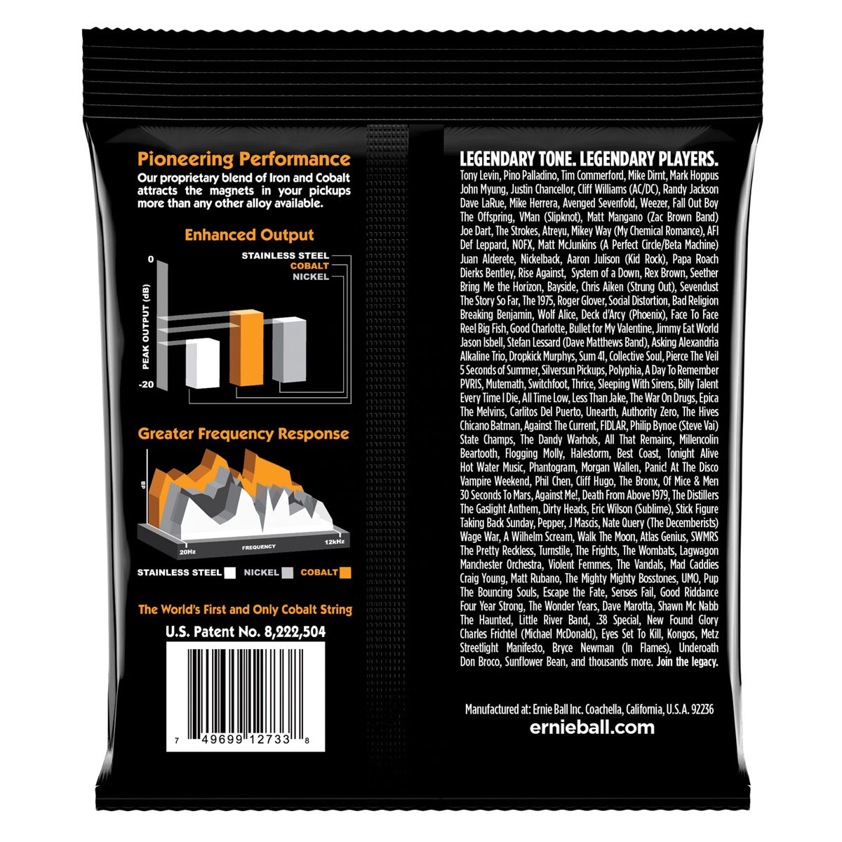 Ernie Ball 2733 Hybrid Slinky Cobalt Electric Bass Guitar Strings, 45-105 Gauge