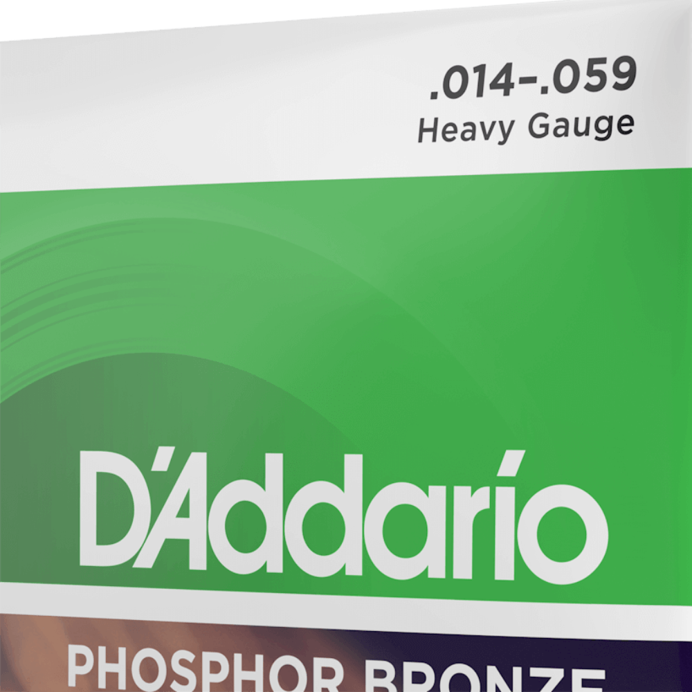 D'Addario EJ18 Phosphor Bronze Acoustic Guitar Strings Heavy 14-59 Gauge