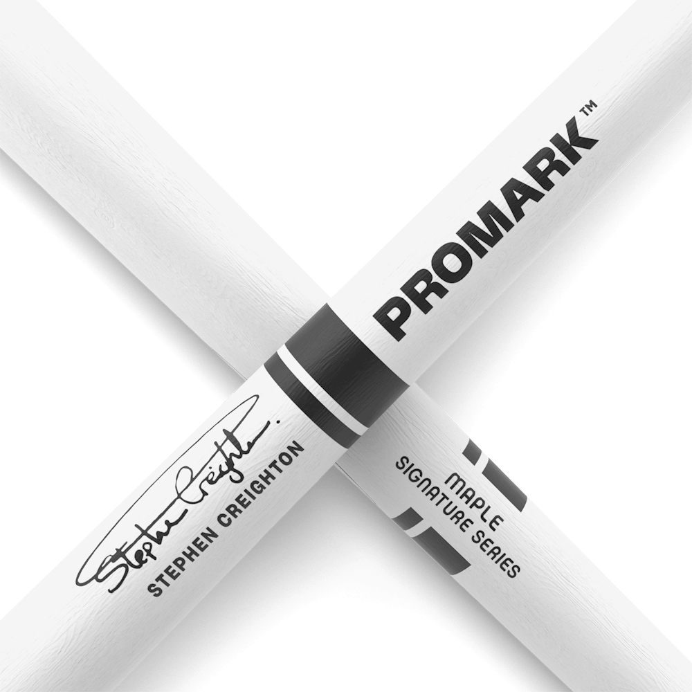 Promark Stephen Creighton Painted Maple Drum Stick in White