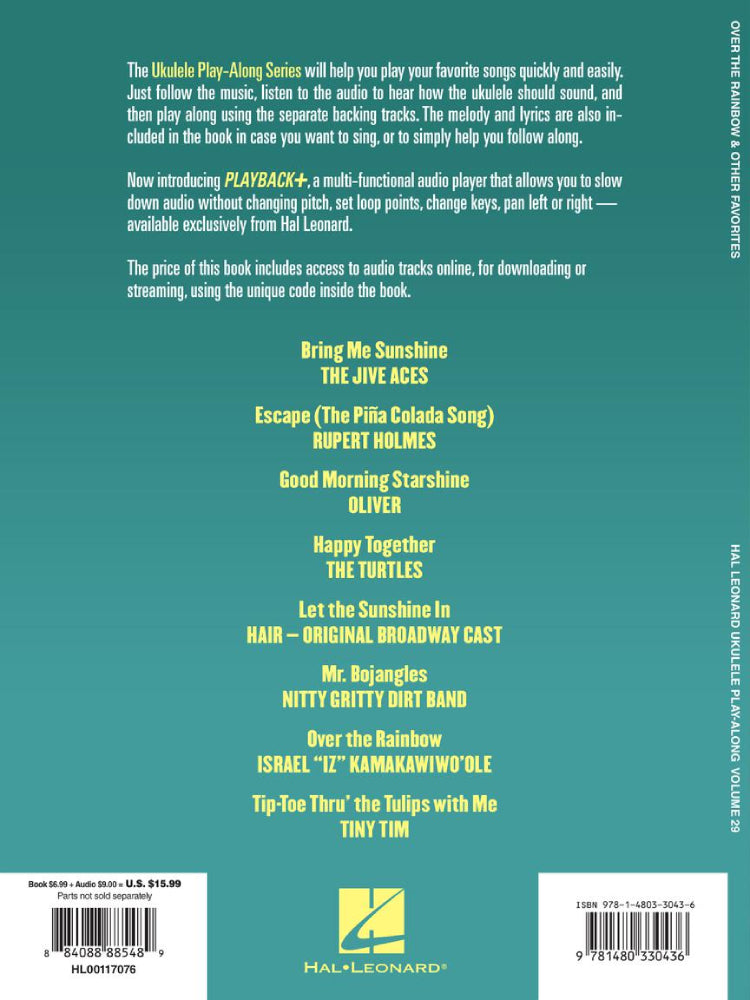 Over the Rainbow & Other Favorites Ukulele Play Along Volume 29