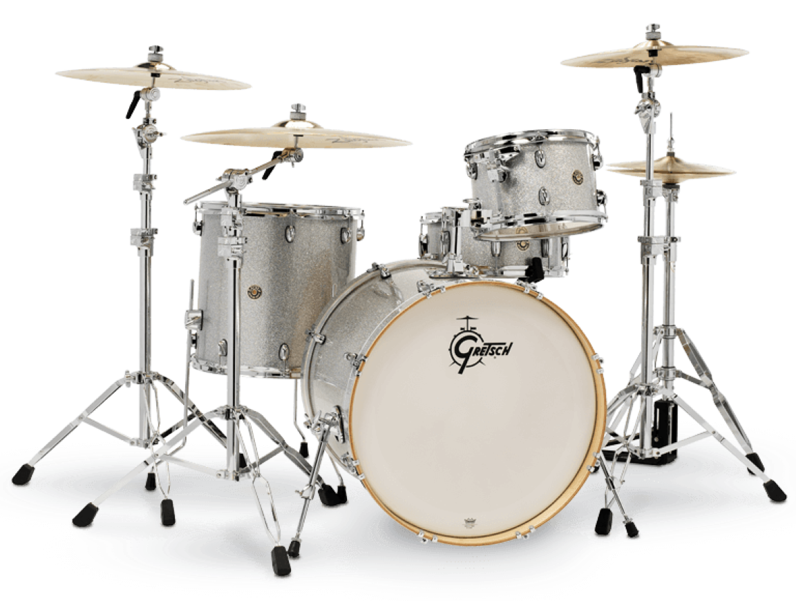 Gretsch Catalina Maple 4 Piece Shell Pack in Silver Sparkle