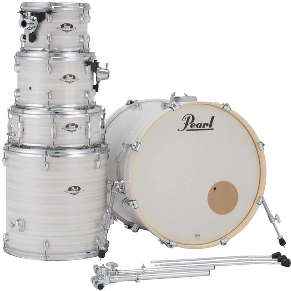 Pearl Export Plus 5-Piece Fusion Plus Drum Kit with Cymbal Pack in Slipstream White