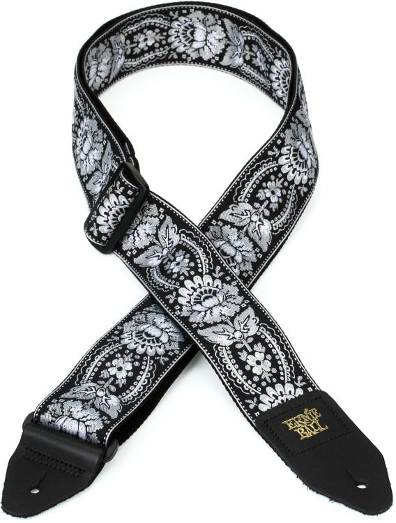 Ernie Ball Classis Jacquard Guitar Or Bass Strap in Royal Orleans Silver