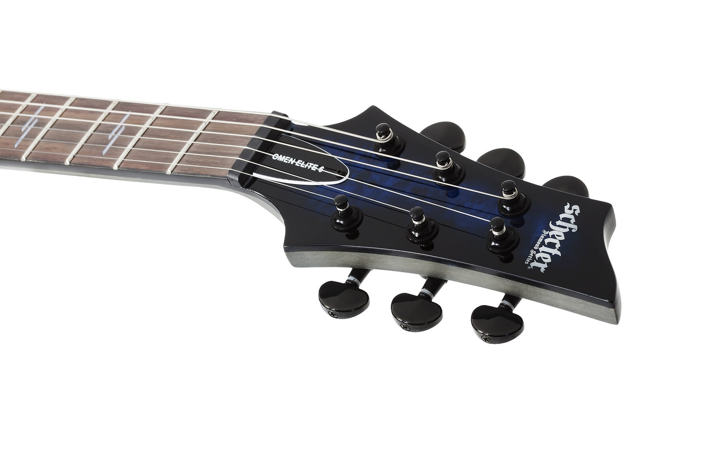 Schecter Omen Elite 6 in See Thru Blue Burst
