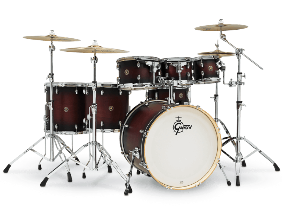 Gretsch Catalina Maple 7 Piece Shell Pack in Satin Deep Cherry Burst