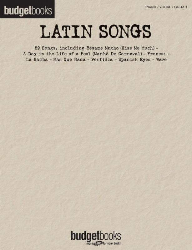 Budget Books Latin Songs PVG