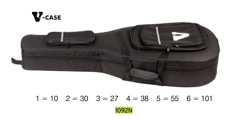 V Case Moulded Polyfoam Classical Guitar Case