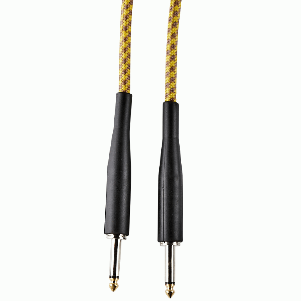 Armour GW10G 10 Foot Guitar Lead in Woven Gold Rope