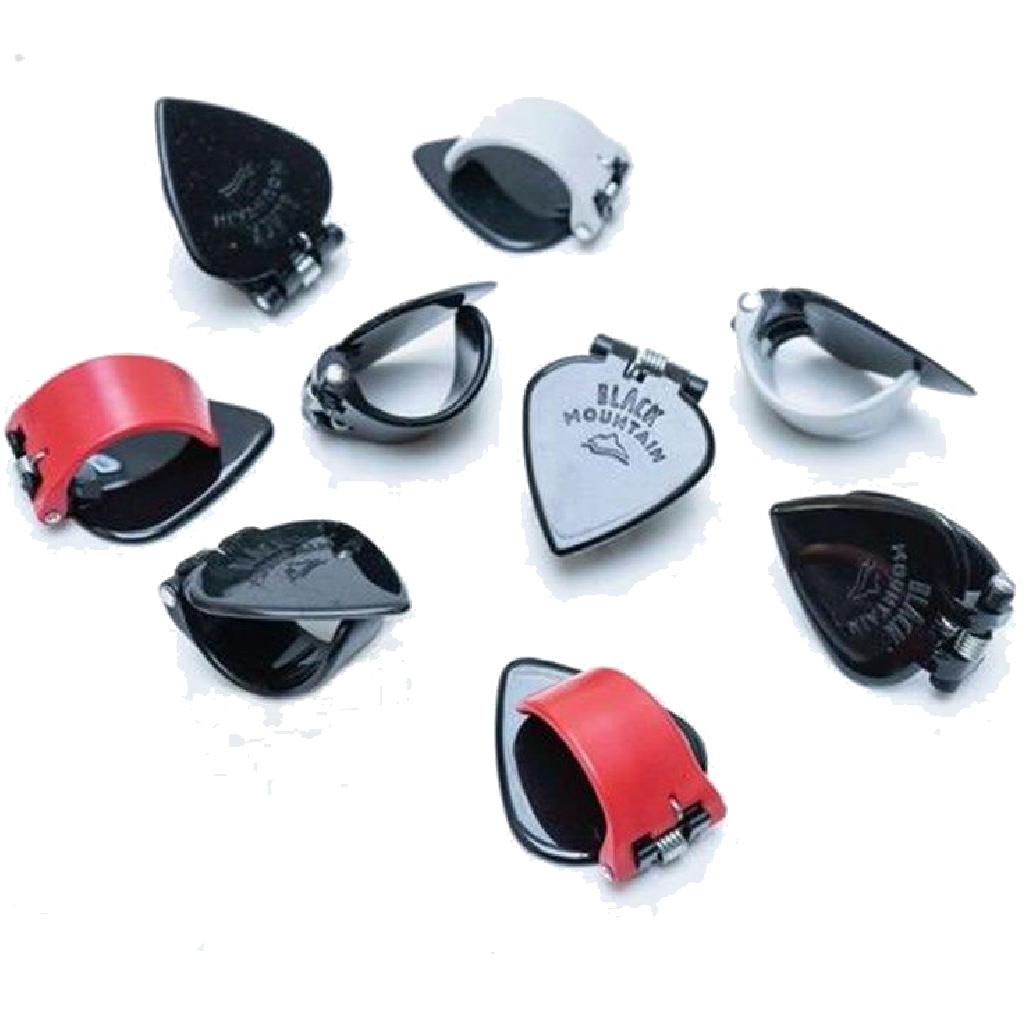 Black Mountain Spring Loaded Thumb Pick Right Handed in Red