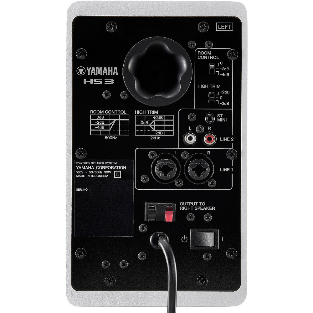 Yamaha HS3 3.5” Powered Studio Monitor in White