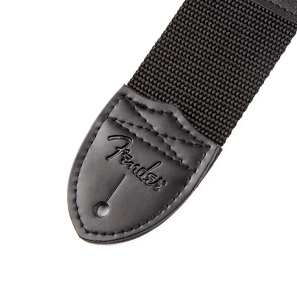 Fender 2" Polyester Logo Straps in Black with Yellow Logo