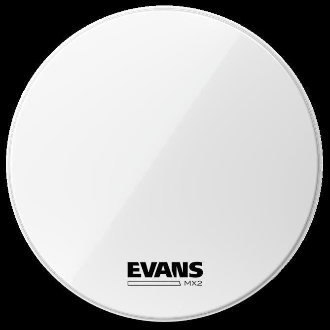 Evans MX2 White Marching 24" Bass Drum Head