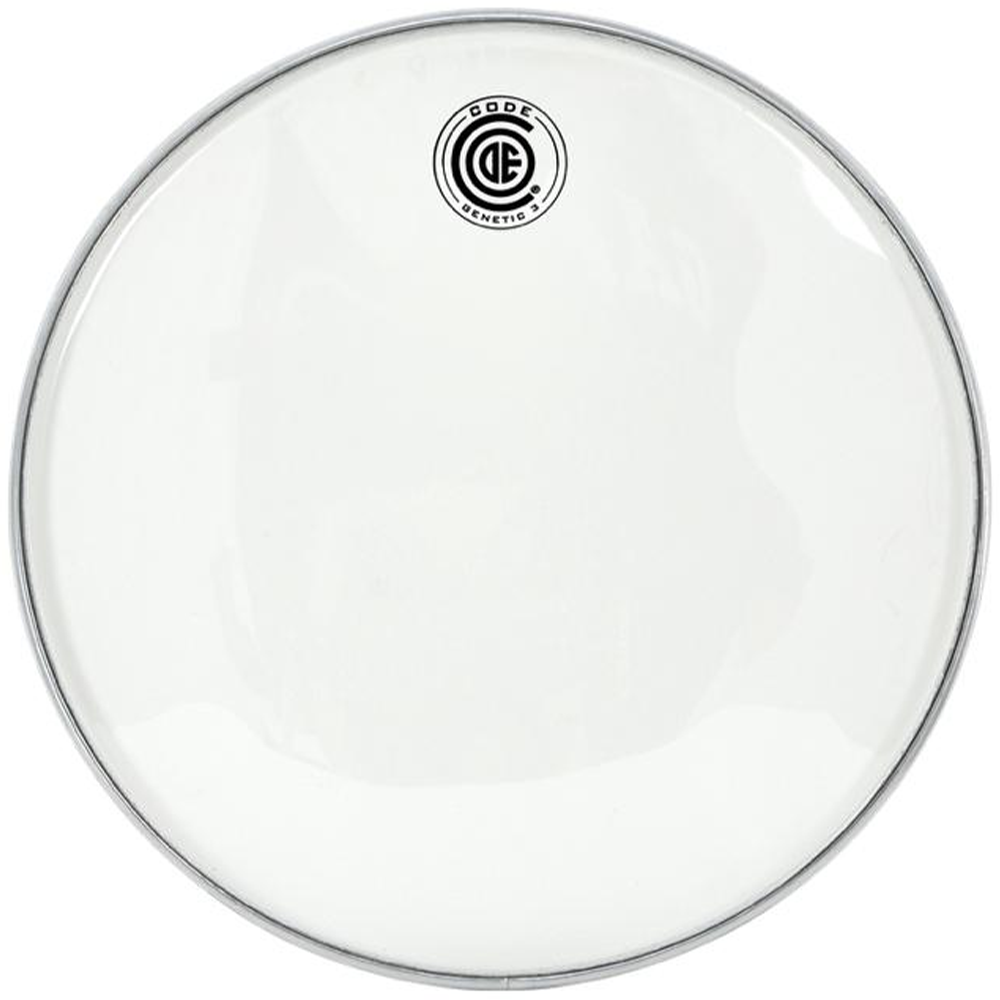 Code 14" Genetic 3 Clear Snare Side 3-mil Drum Head