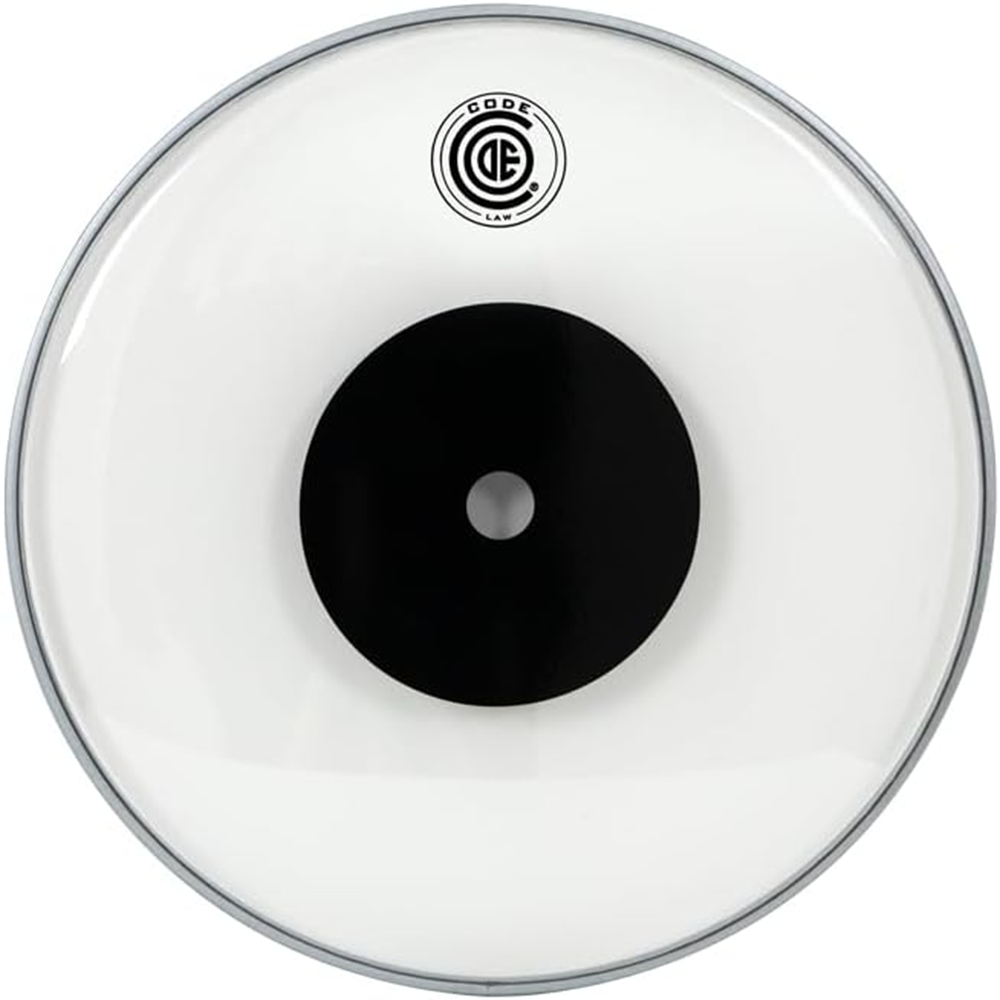 Code 12" Law Clear Single Ply Black Dot 10mils Drum Head