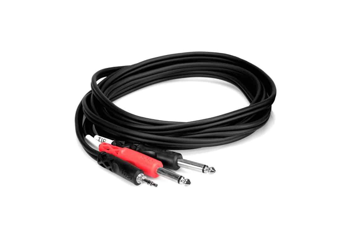 HOSA 3.5 mm TRS to Dual 1/4" TS Stereo Breakout Cable
