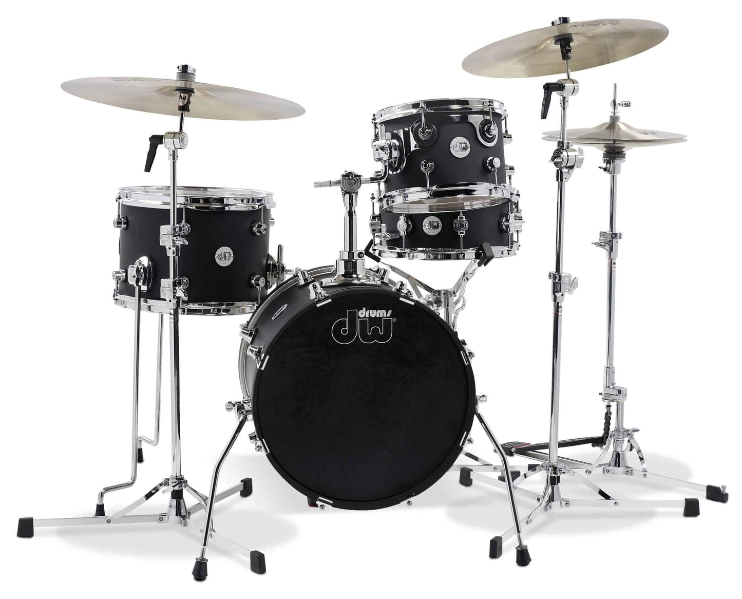 DW Design Mini Pro 16 4-Piece Drum Kit in Black Satin
