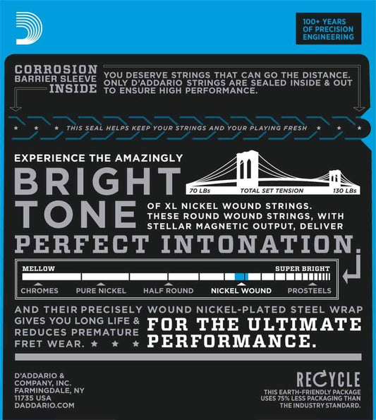 D'Addario EXL120 Nickel Wound Electric Guitar Strings Super Light 9-42 Gauge