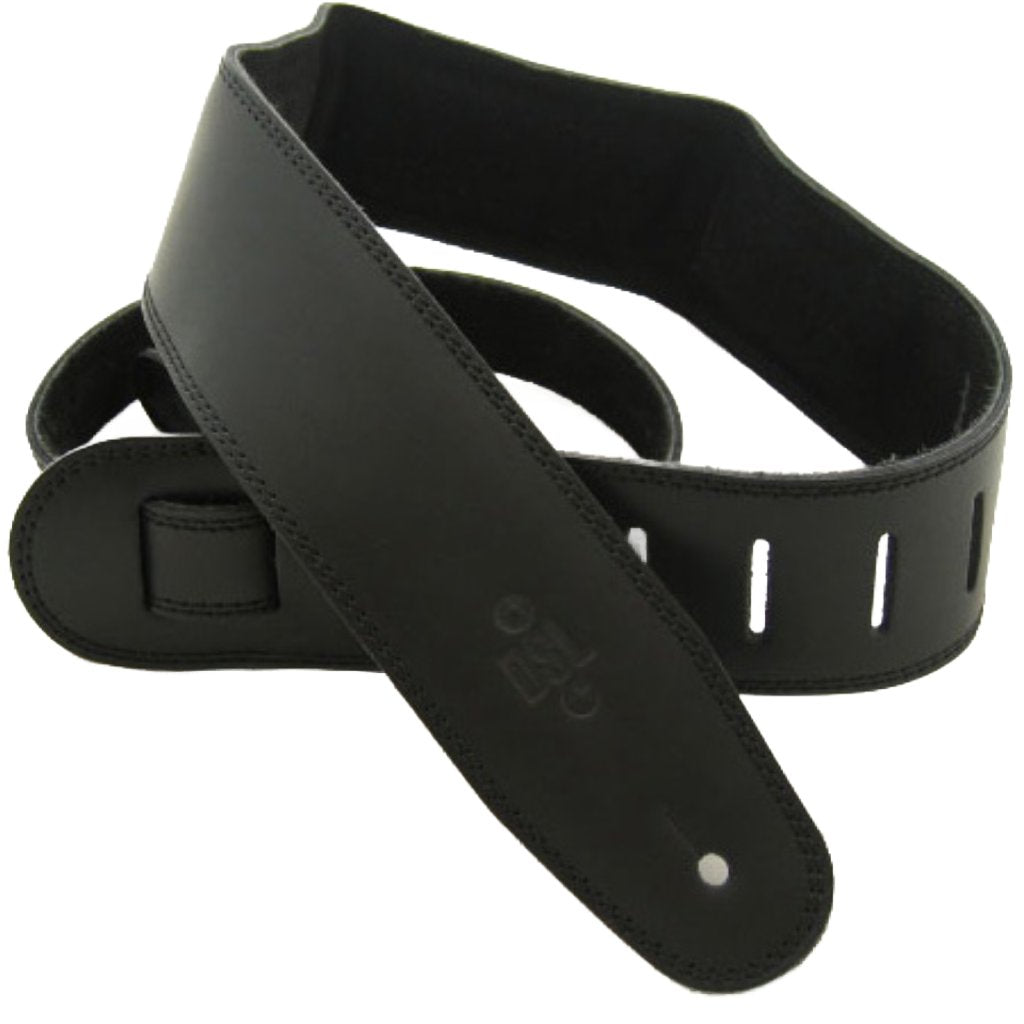DSL 2.5" Padded Suede Strap in Black & Black