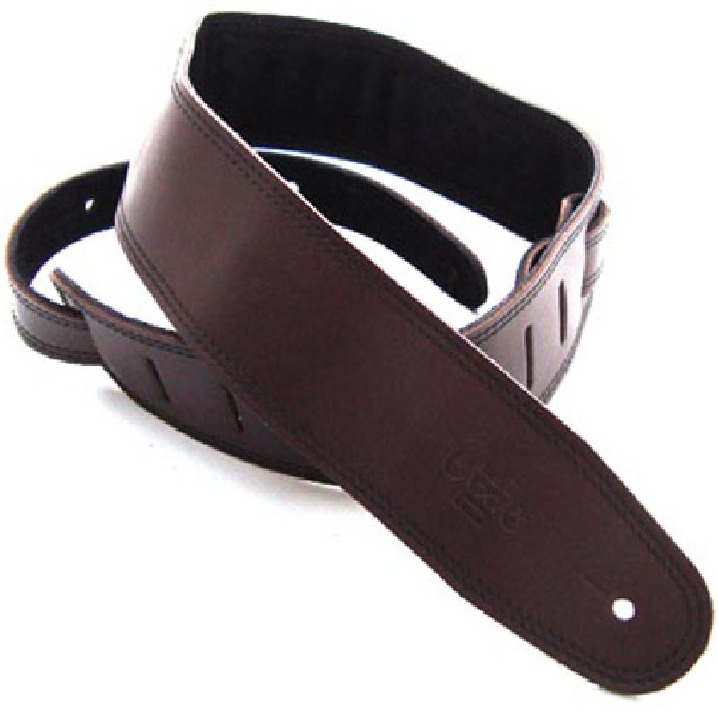 DSL 2.5" Padded Suede Saddle Strap in Brown & Black