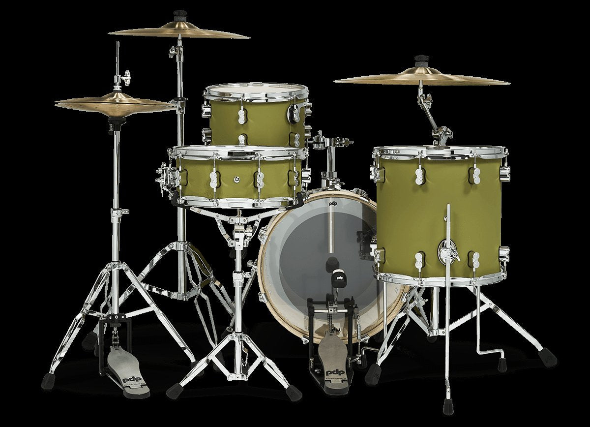 PDP Concept Maple 3 Piece Drum Kit in Satin Olive