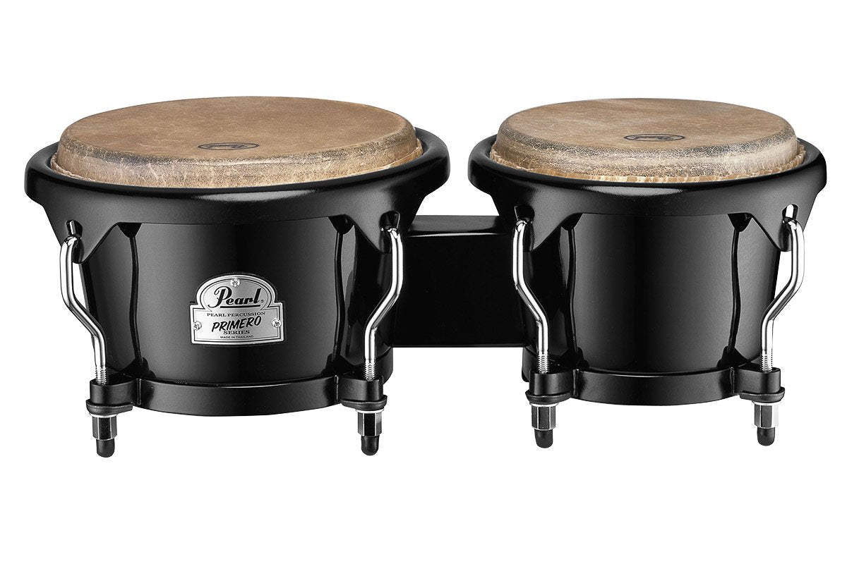 Pearl Percussion Primero Series Fibre 6" and 7" Bongos in Bistre Black