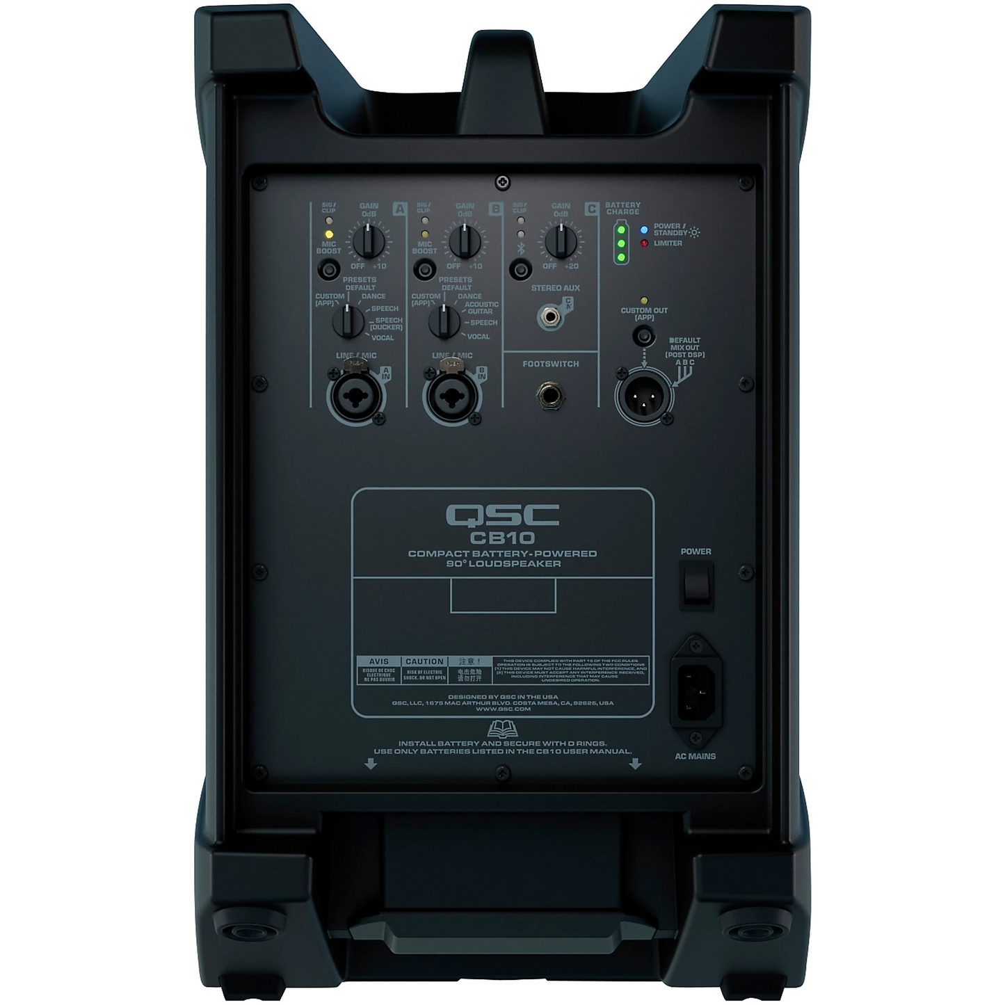 QSC CB10 Compact Battery-Powered Loudspeaker System