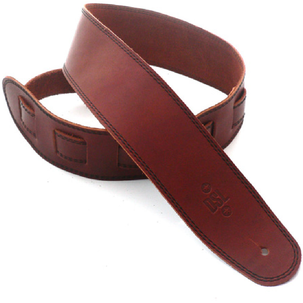 DSL 2.5" Single Ply Stitch Strap in Maroon & Black