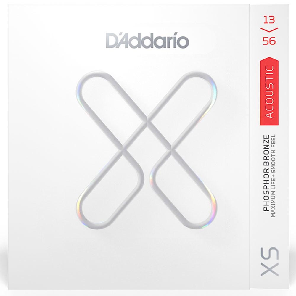 D'Addario XS Coated Phosphor Bronze Acoustic Guitar Strings 13-56 Medium Gauge