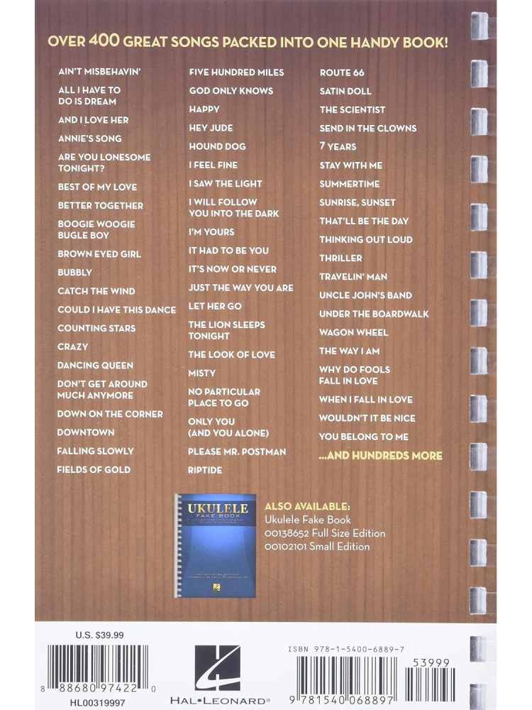 The Ultimate Ukulele Fake Book Small Edition