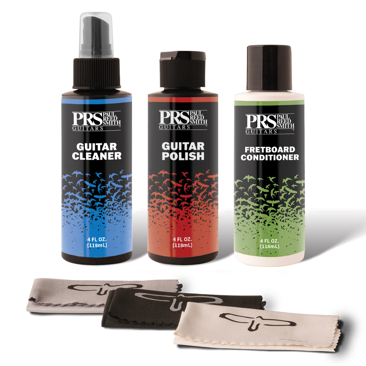 PRS Guitar Care Kit Bundle Cleaner Polish, FB Oil & Cloths