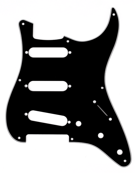 Fender 8 Hole '50S Vintage Style Stratocaster SSS Pickguard 3 Ply in Black