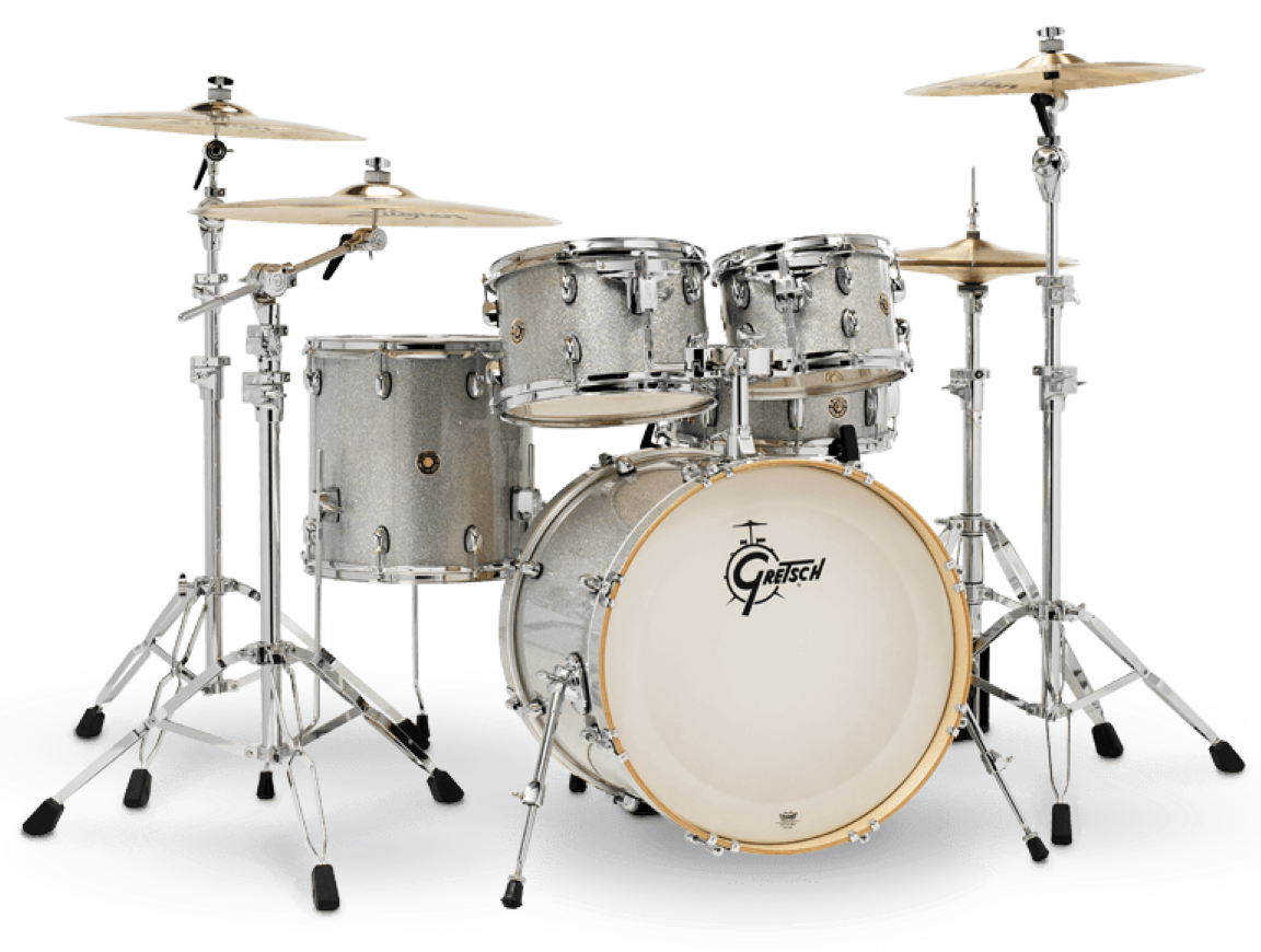 Gretsch Catalina Maple 5 Piece Shell Pack in Silver Sparkle