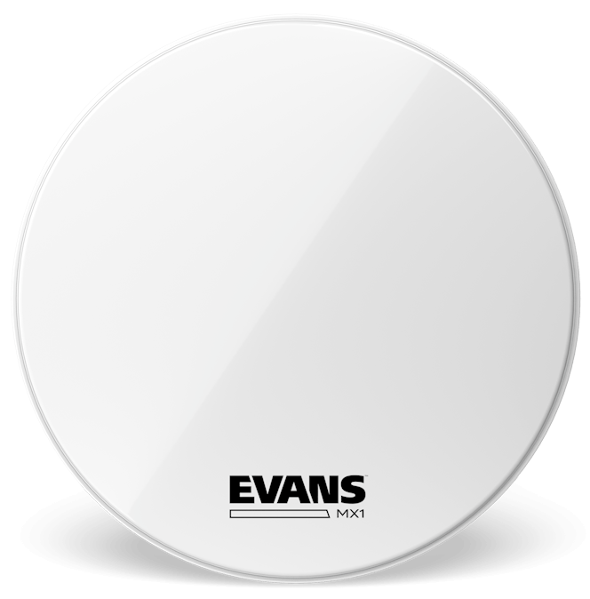 Evans MX1 White Marching 22" Bass Drum Head