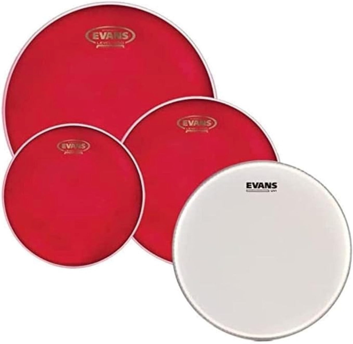 Evans Hydraulic Red Standard Pack 12", 13" and 16" & Evans 14" UV1 Coated Snare Batter