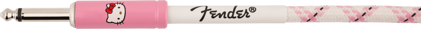 Fender x Hello Kitty Woven Cable 10ft in White/Pink