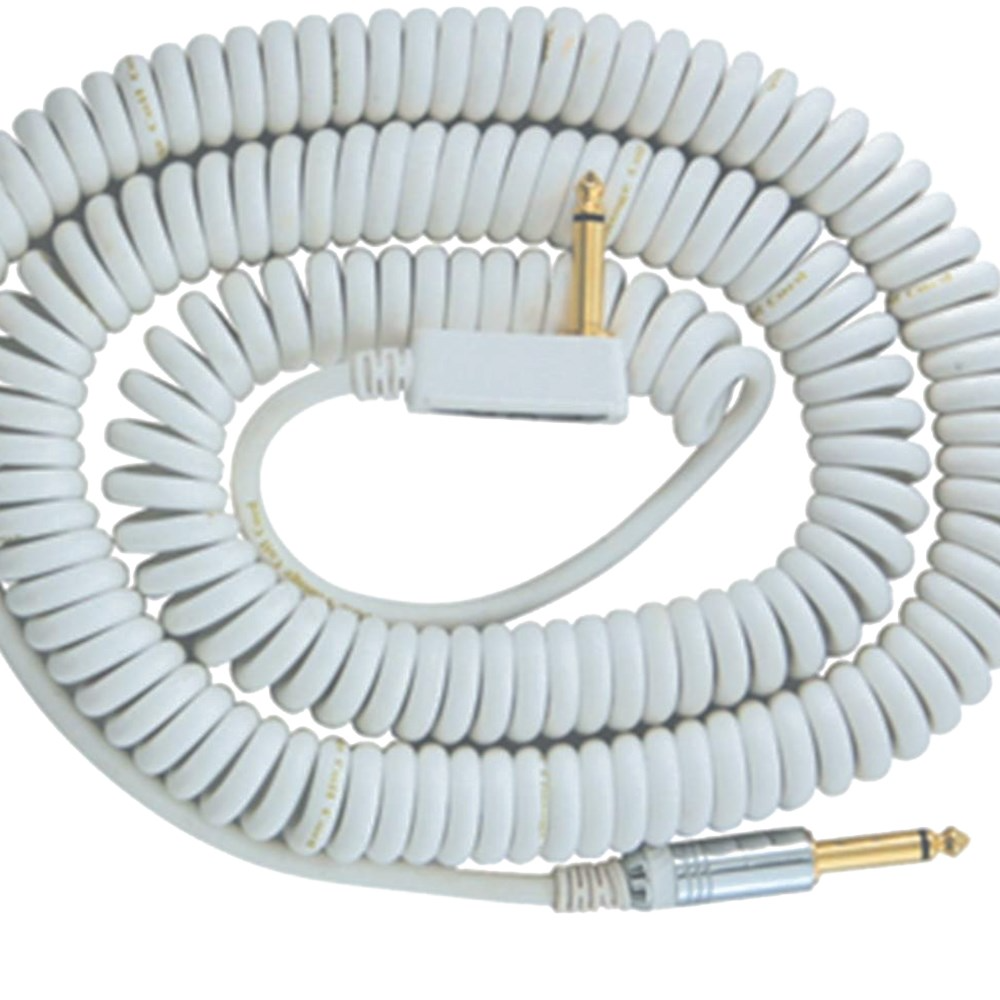 VOX VCC 9m Vintage Coiled Guitar Cable in White