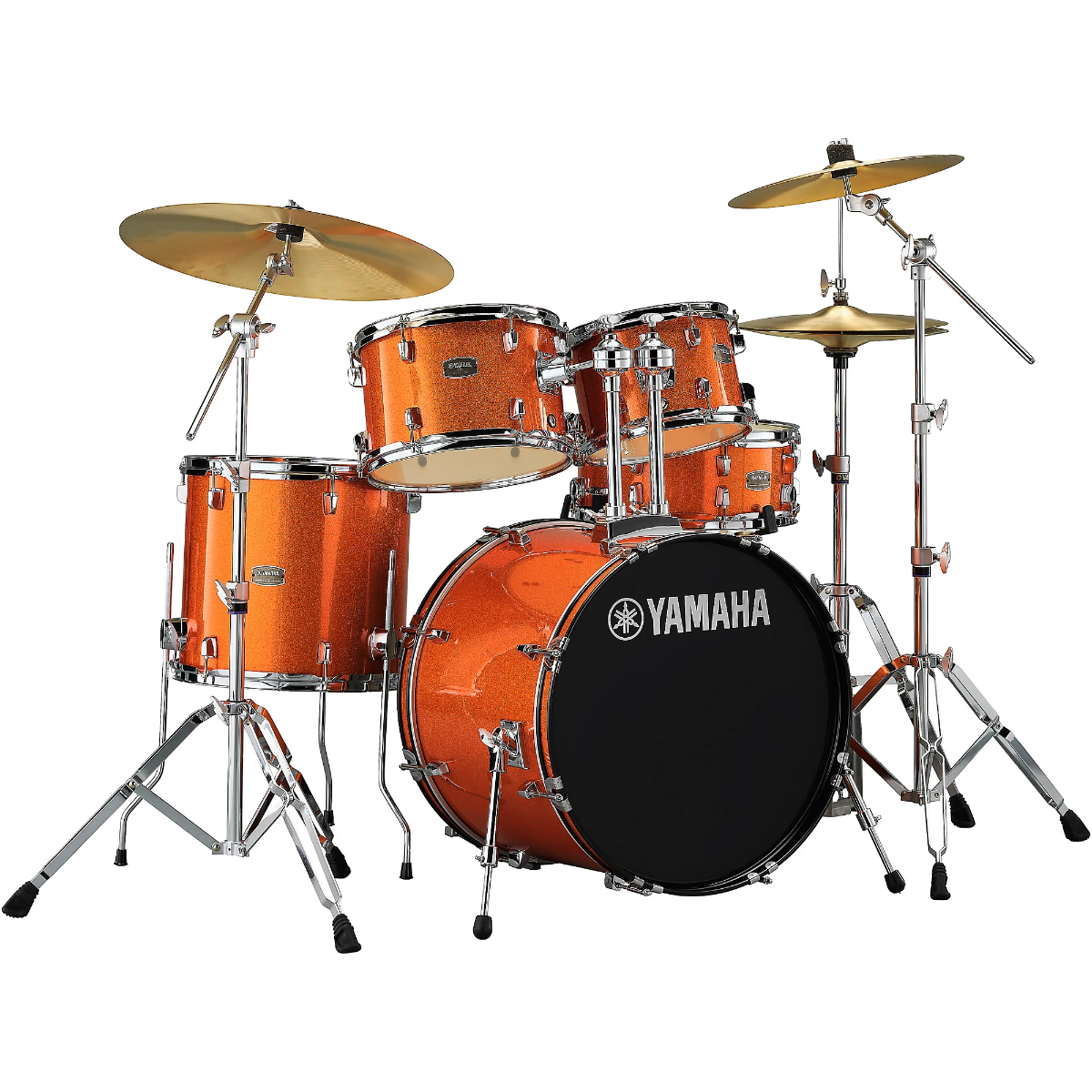 Yamaha Rydeen Fusion 5-Piece Drum Kit in Orange Glitter