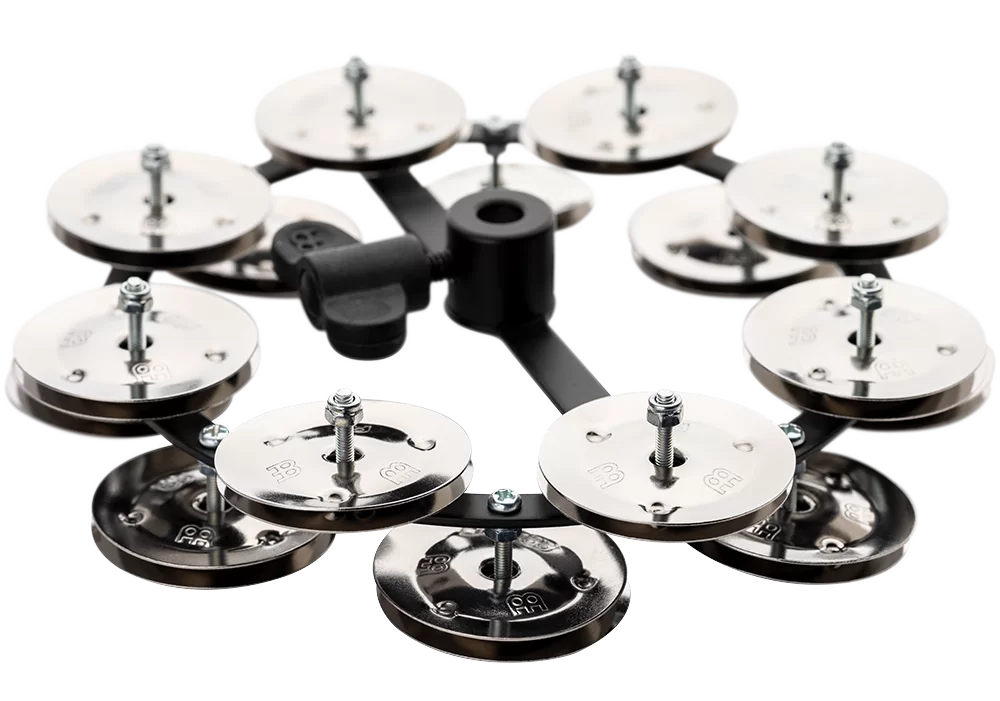 Meinl Percussion HTHH2BK Headliner Series Hihat Tambourine Dual Row Stainless Steel Jingles 5"