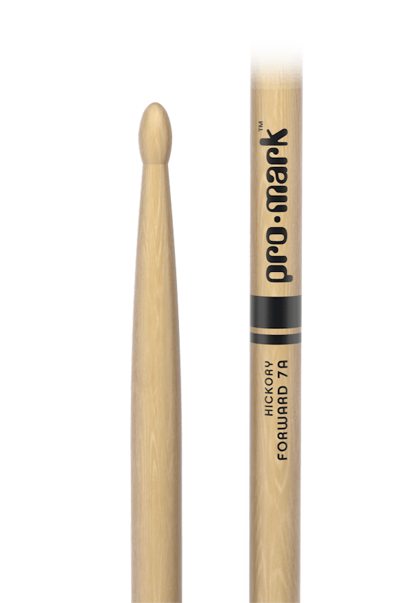 Promark Forward 7A Lacquered Hickory Wood Tip Drumsticks