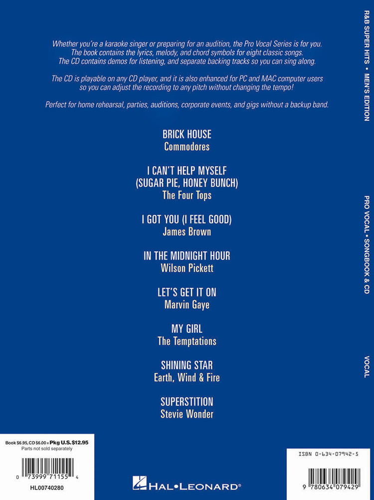 R & B Super Hits Pro Vocal Men's Edition Volume 6 BK/CD