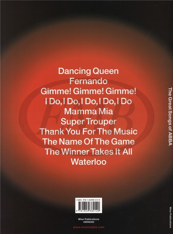 The Great Songs Of Abba PVG BK/CD