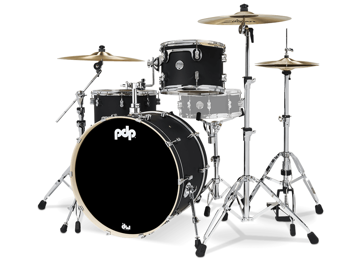 PDP Concept Maple Rock Kit 3 Piece Shell Pack in Satin Black